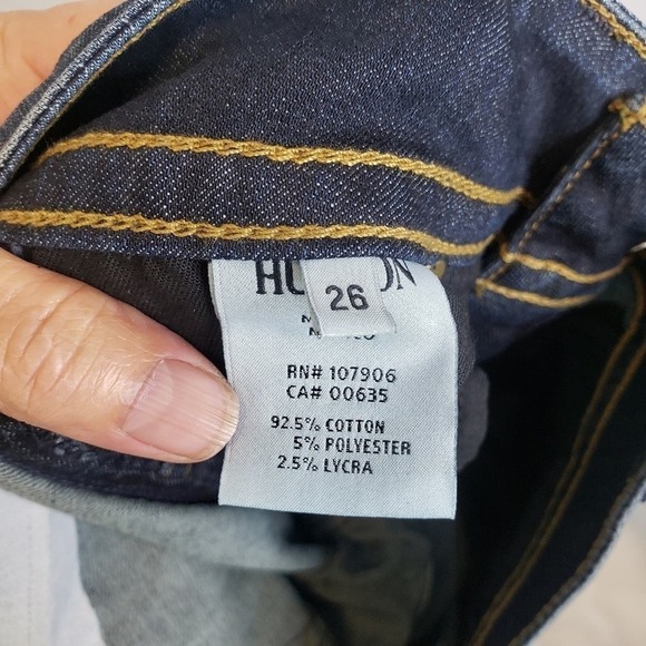 Hudson Cropped Signature Bootcut Dark Wash Jeans SZ 26/SZ 2/4 - Picture 8 of 9